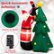 Costway 6 FT Inflatable Christmas Tree & Santa Claus w/ LEDs & Air Blower